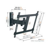 Vogels TVM 3425 Full-Motion TV Wall Mount – 32 to 65″ (Each)