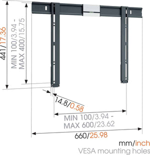 Vogels Thin 505 Extra Thin Fixed TV Wall Mount 40″ To 65″