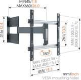 Vogels Thin 546 ExtraThin Full-Motion TV Wall Mount For OLED TVs Black (40 - 65 inch)