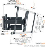 Vogels Thin 550 ExtraThin Full-Motion TV Wall Mount Black (40 - 100 inch)