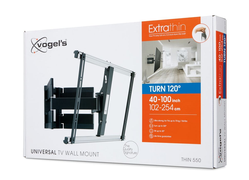 Vogels Thin 550 ExtraThin Full-Motion TV Wall Mount Black (40 - 100 inch)