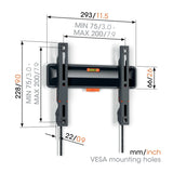 VOGEL'S TVM 3205 FIXED SMALL WALL MOUNT BLACK